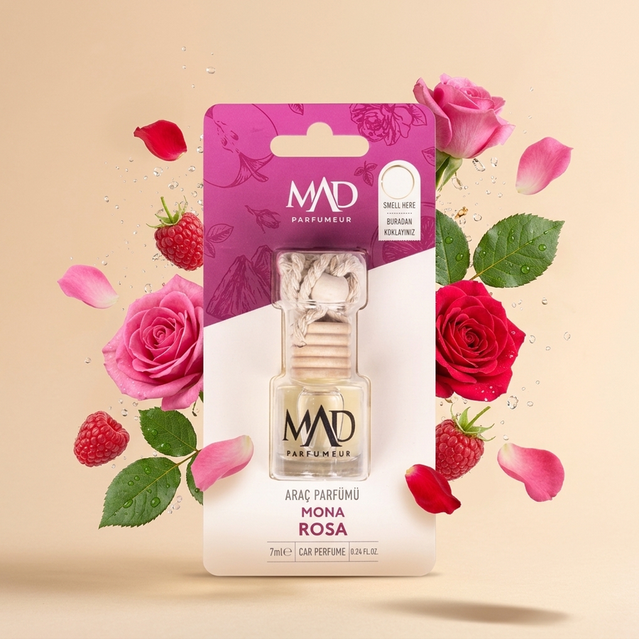 מטהר אוויר לרכב מד מונה רוזה 7 מ"ל MADPARFUME