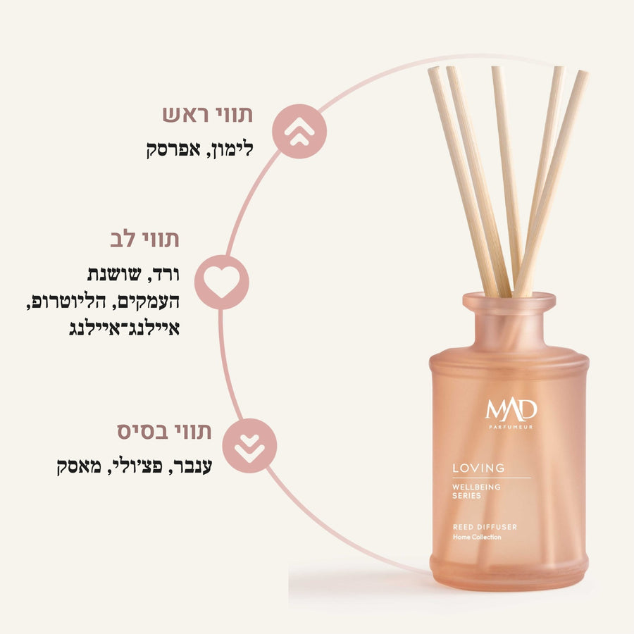 Mad Wellbeing Loving - **Mad Wellbeing Loving** – מבשם חלל (Reed Diffuser) 190 מ״ל